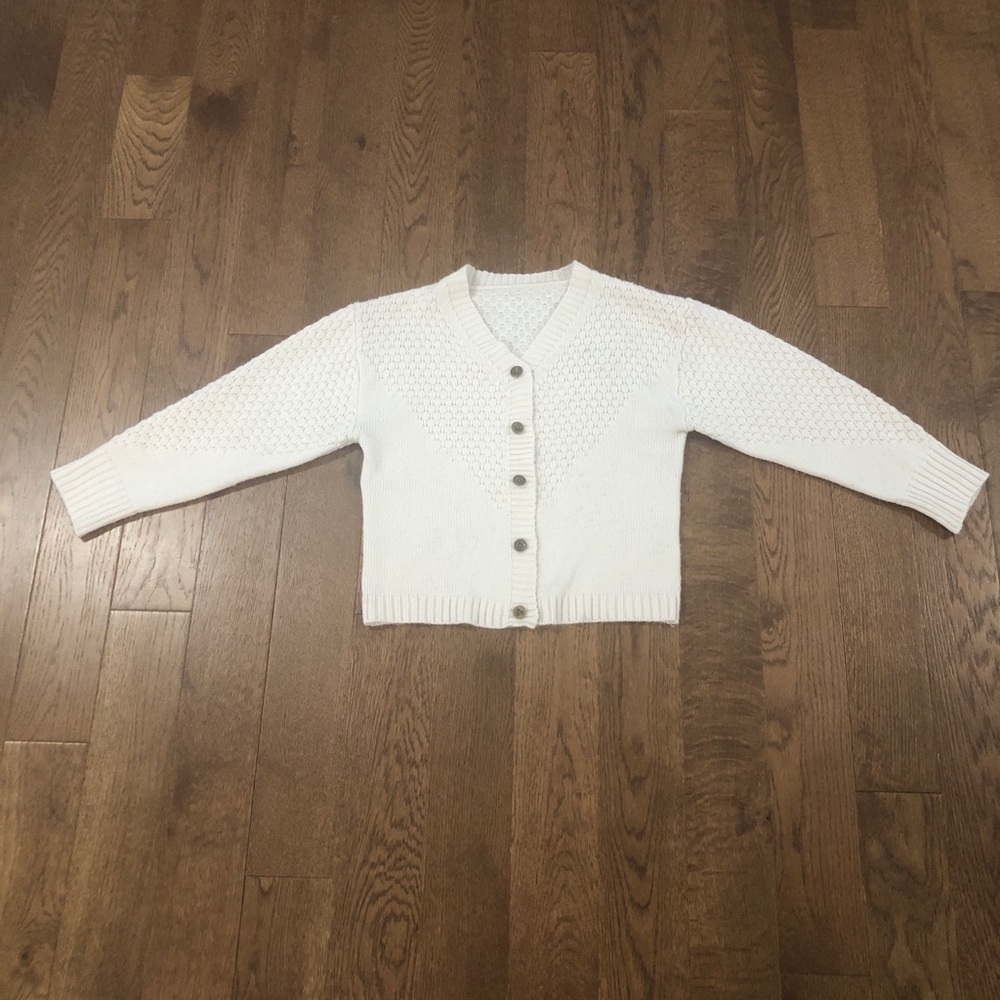 Women's Pale Pink Button-Up Sweater